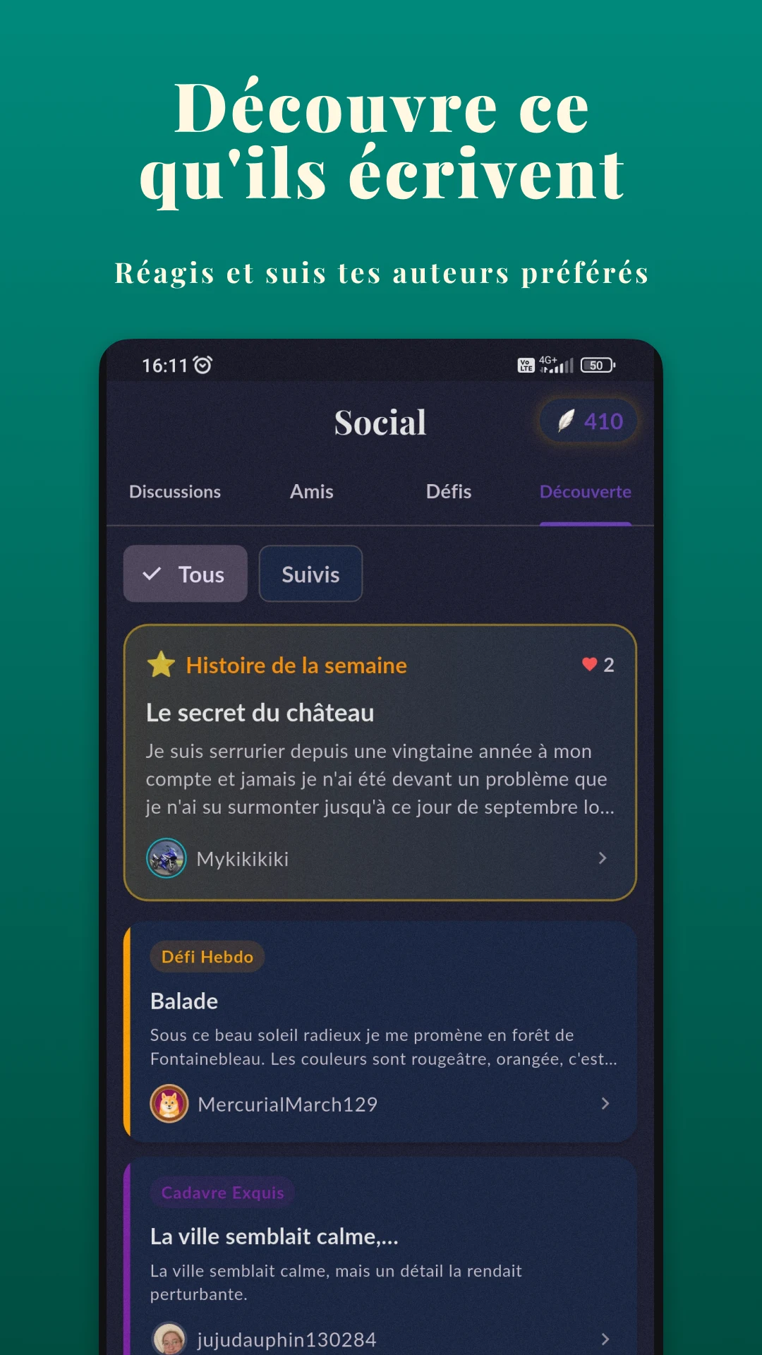 WeTale - Imagine, write, share screenshot